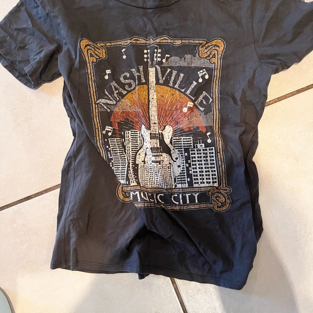 Altar'd State Nashville Music City Kids T-Shirt - Black and Orange